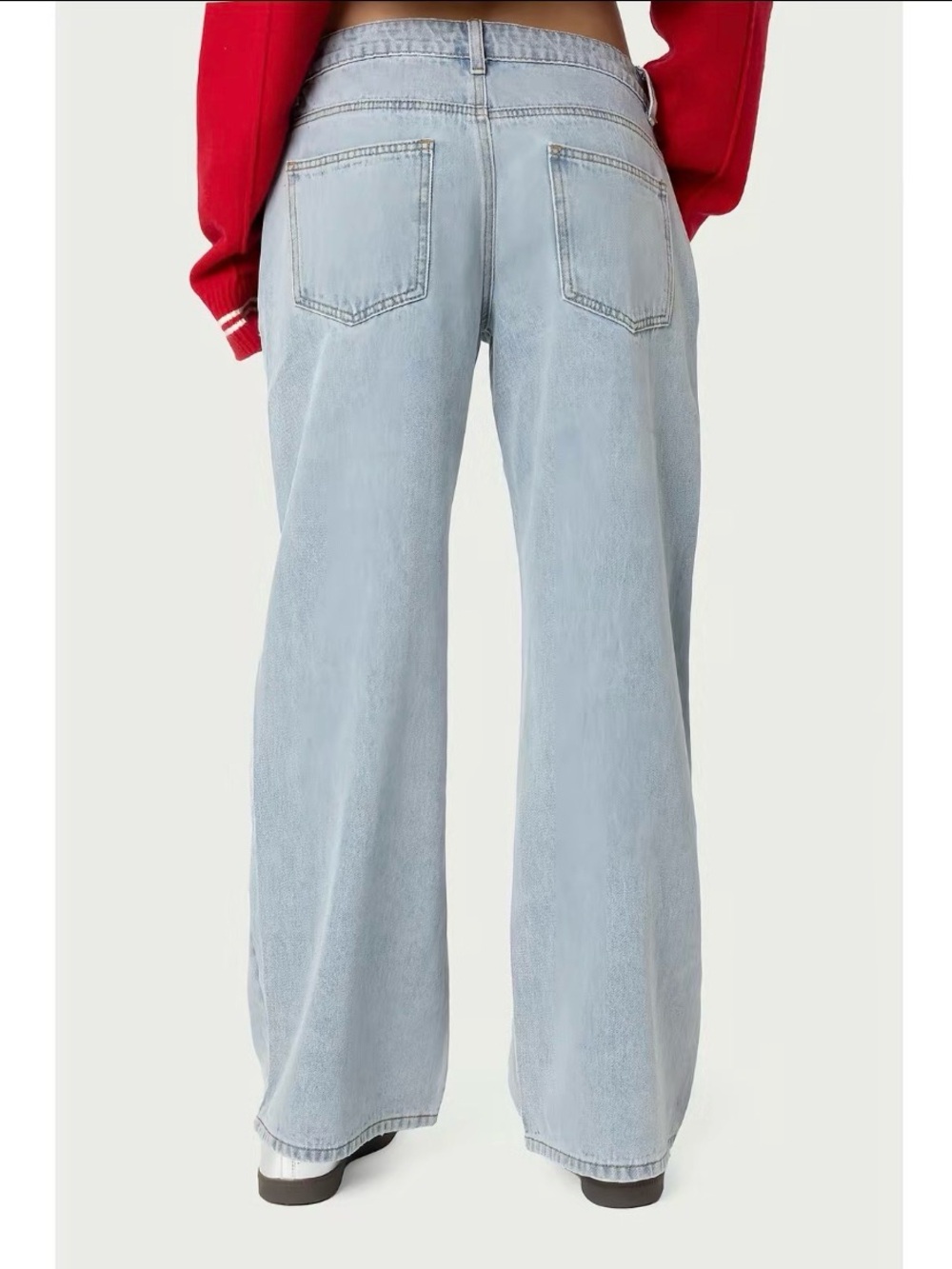 Edikted Petite Raelynn Washed Low Rise Baggy Jeans XS - Picture 4 of 6